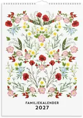 Familjekalender Illustrerad blomster 2027