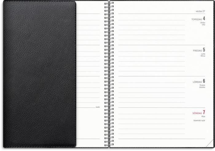 Kalender Senator A5 Twist svart 2024-2025