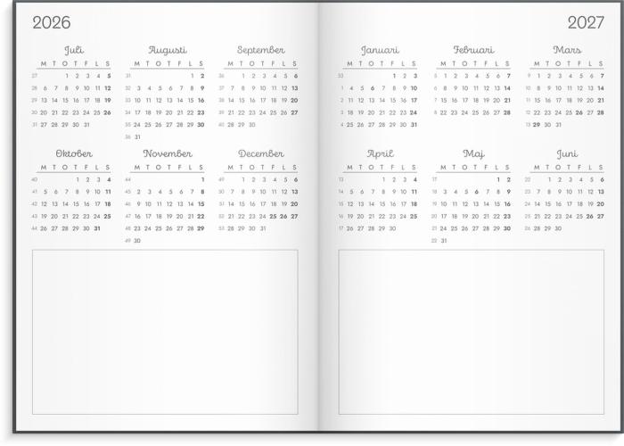 Kalender Doodle inbunden 2026-2027