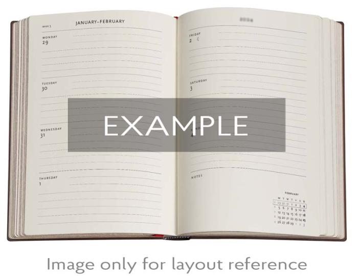 Kalender Paperblanks Blue Luxe Horizontal Maxi 2025
