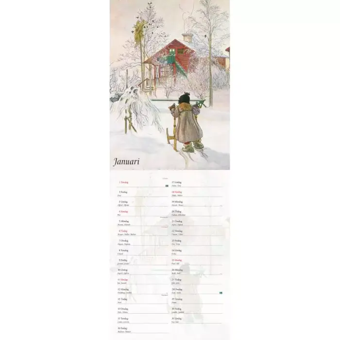 Carl Larsson väggkalender A4 2026 