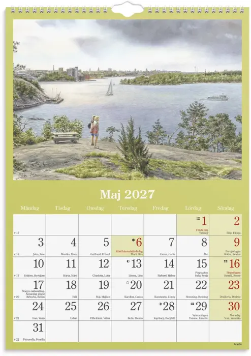 Väggkalender Klassiska Sverige 2027