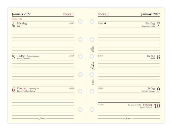 Filofax Dagbok Pocket 2027 V/U SWE