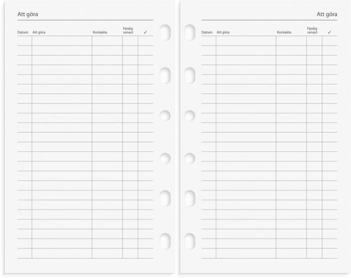 Compact Systemkalender svart konstläder 2023
