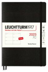 Kalender Leuchtturm1917 A5 Soft Vecka/uppslag Black 2023