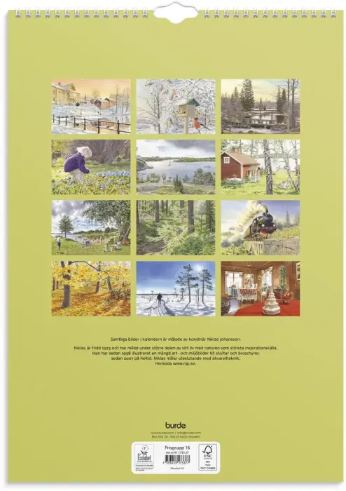 Väggkalender Klassiska Sverige 2027