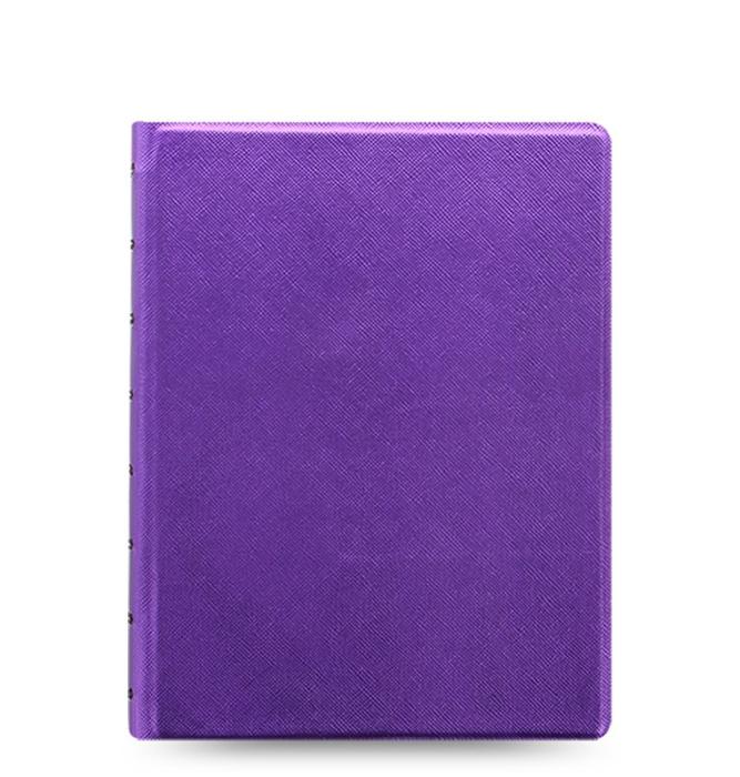 Saffiano A5 Notebook Metallic Violett
