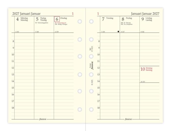Filofax Dagbok Pocket Vertikal 2027