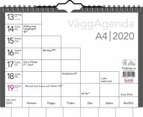 Burde Publishing AB Väggagenda 2020 A4 - Kalenderkungen.se