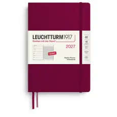 Kalender Leuchtturm1917 A5 vecka/notes Port Red 2027