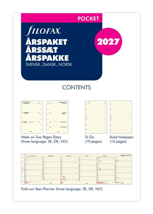 Filofax Årspaket Pocket 2027