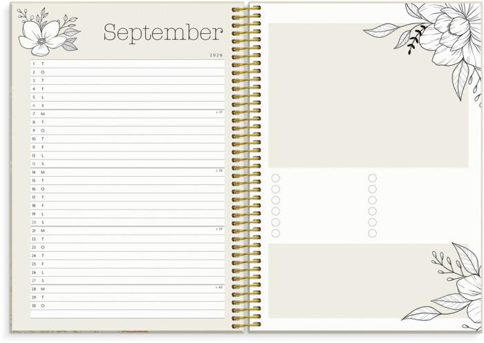 Kalender Life Planner Bloom A5 2026-2027