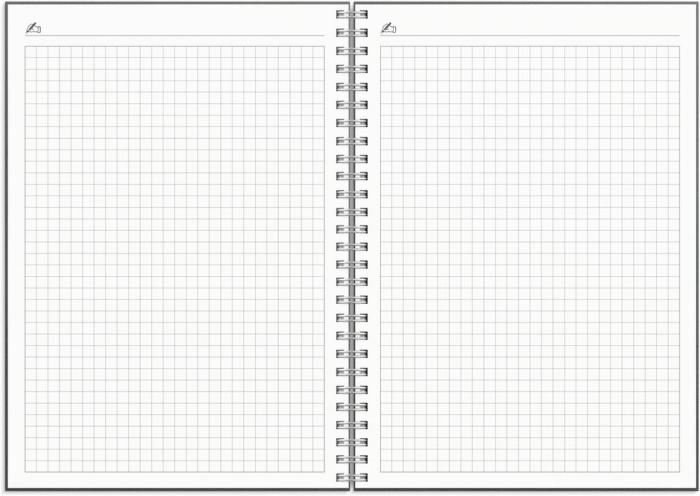 Kalender Study A5 Textile Grå 2024-2025 