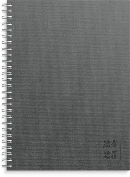 Kalender Study A5 Textile Grå 2024-2025 