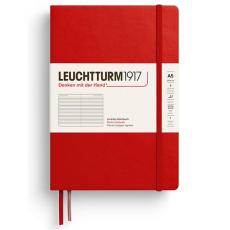Leuchtturm Notebook A5 hard 249s Cherry linjerad