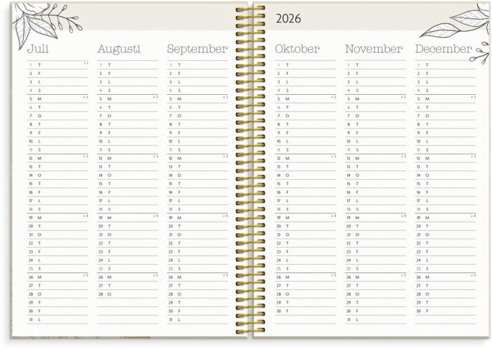 Kalender Life Planner Bloom A5 2026-2027