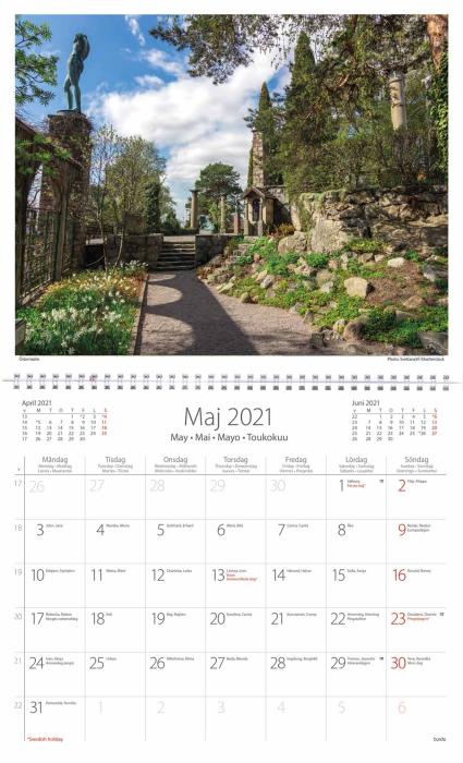 Väggkalender Stockholm 2021