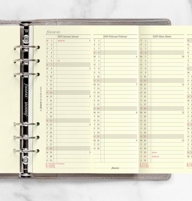 Filofax Årsplan A5 2029