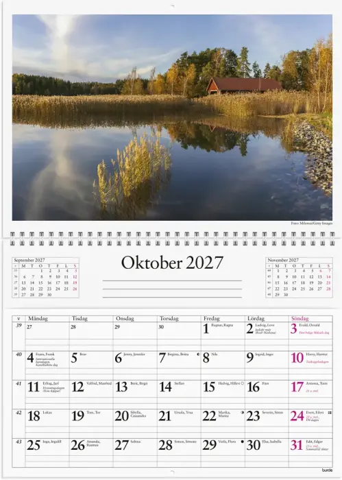 Kalender Väggficka 2027