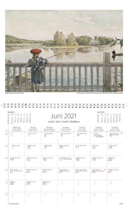 Väggkalender Carl Larsson 2021