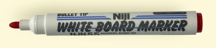 Whiteboardpenna Niji Röd skuren spets 