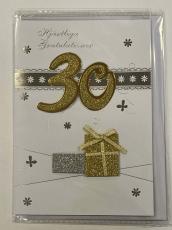 Grattiskort med kuvert - 30 år paket