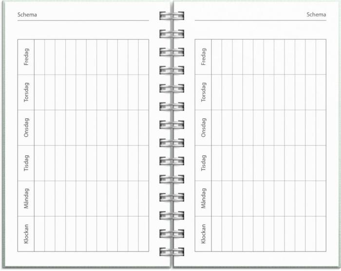 Kalender Compact Textile grön 2024-2025