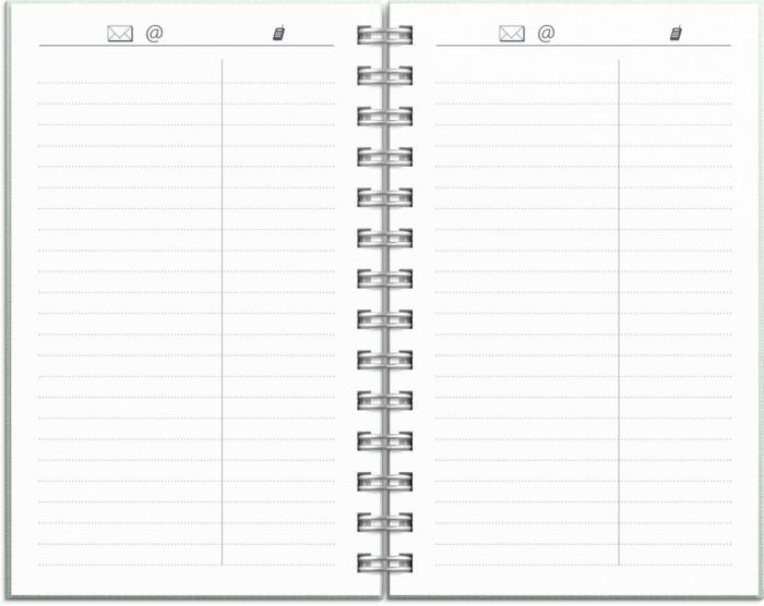 Kalender Compact Textile grön 2024-2025