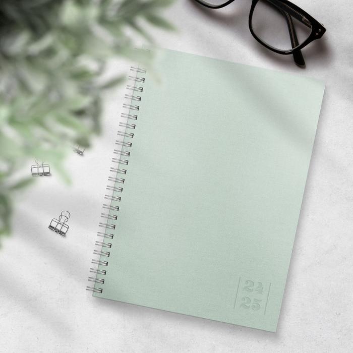 Kalender Senator A5 Textile grön 2024-2025