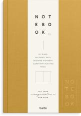 Notebook Textile mustard blank A5 