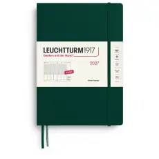 Kalender Leuchtturm1917 A5 vertikalt veckouppslag Forest Green 2027