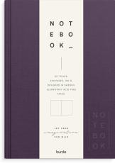Notebook Textile plum blank A5 