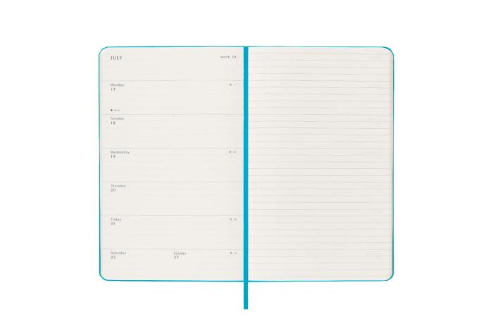 Moleskine Veckokalender L Manganese Blue Hard 2022-2023
