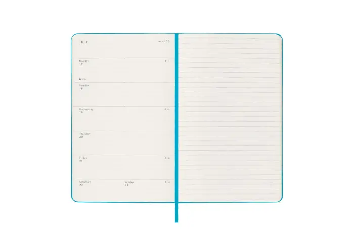 Moleskine Veckokalender L Manganese Blue Hard 2022-2023