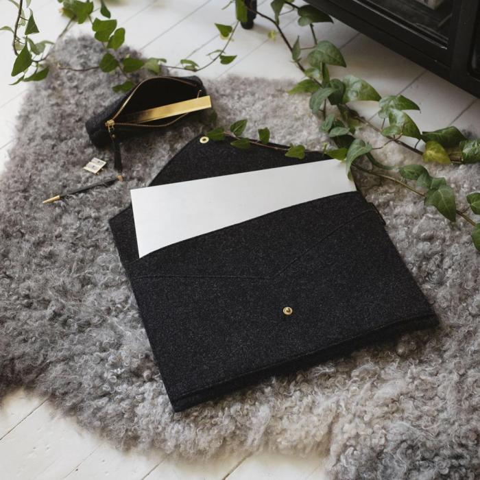 Document Folder/Laptop Case Transparent Black 