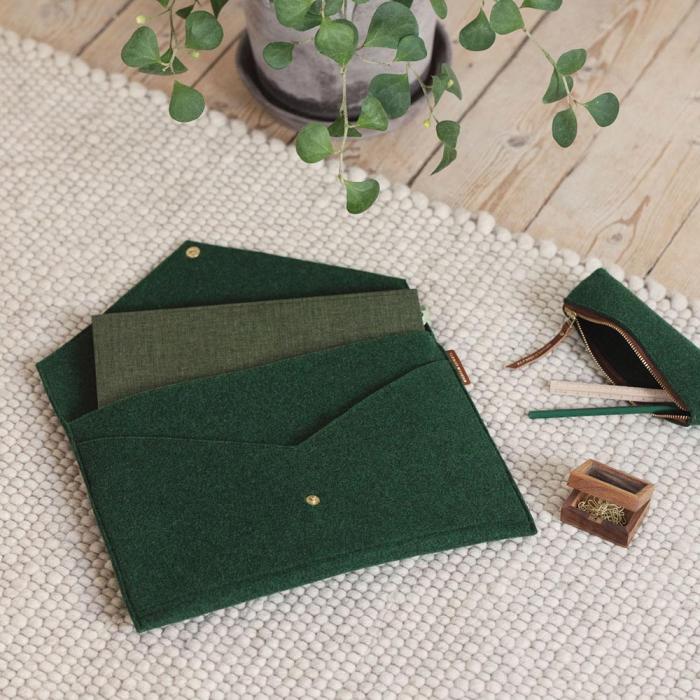Document Folder/Laptop Case Forest Green