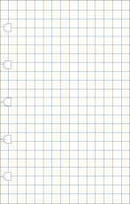 Extrablad rutade till Filofax Notebook Pocket 32 blad 100g papper