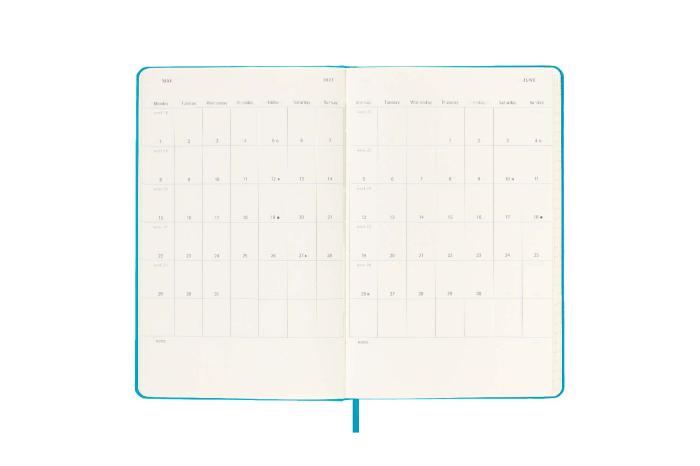 Moleskine Veckokalender L Manganese Blue Hard 2022-2023