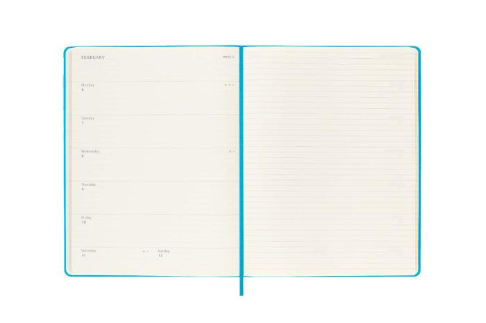 Moleskine Veckokalender XL Blå hard 22/23
