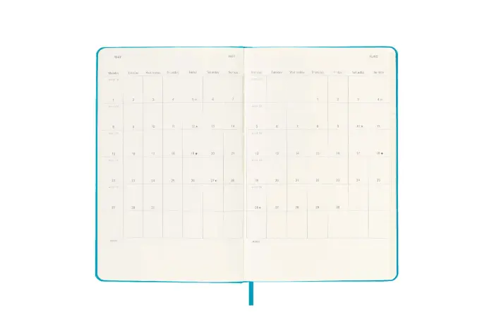 Moleskine Veckokalender L Manganese Blue Hard 2022-2023