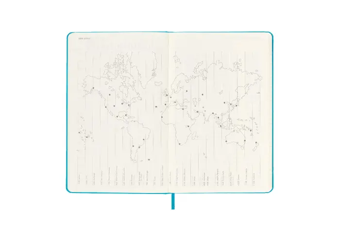 Moleskine Veckokalender L Manganese Blue Hard 2022-2023