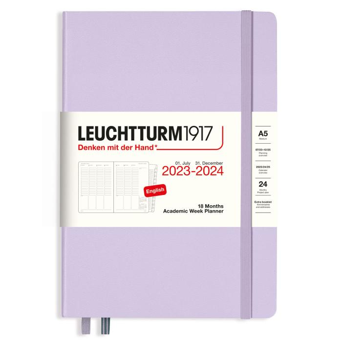 Kalender 2023-24 Leuchtturm1917 A5 vecka/uppslag Lilac