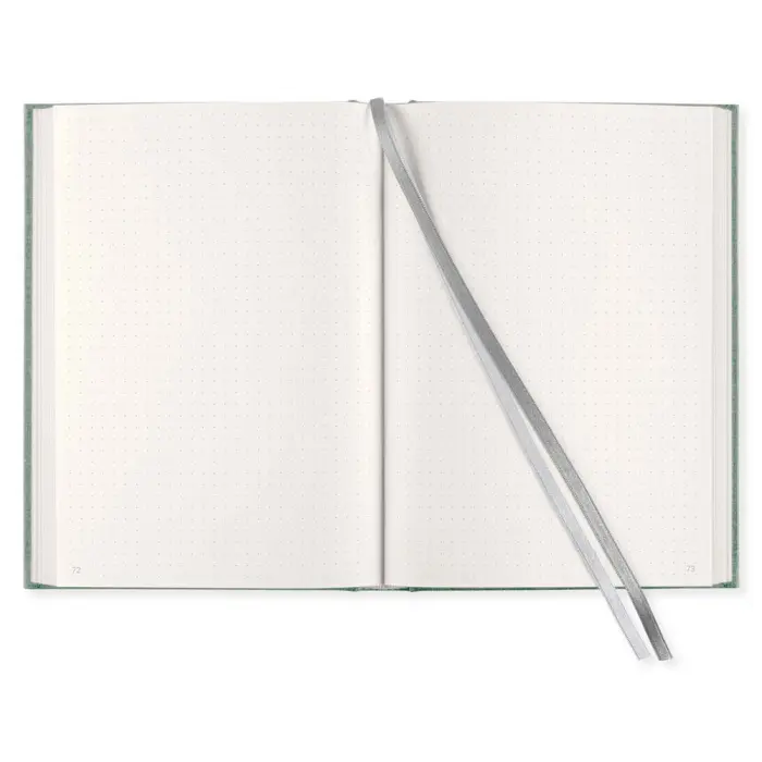 A5 Notebook Textil dotted Misty Green