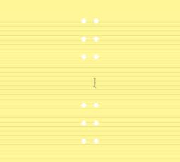 Filofax personal linjerade blad gula
