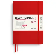 Kalender Leuchtturm1917 A5 vertikalt veckouppslag Cherry 2027