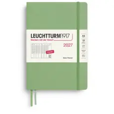 Kalender Leuchtturm1917 A5 vertikalt veckouppslag Sage 2027