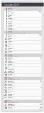 Liten bordskalender elegant 2027
