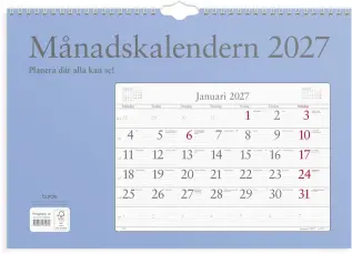 M&aring;nadskalendern 2027