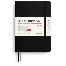 Kalender Leuchtturm1917 A5 vertikalt veckouppslag Black 2027