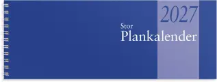 Kalender 2027 Stor Plankalender spiralbunden